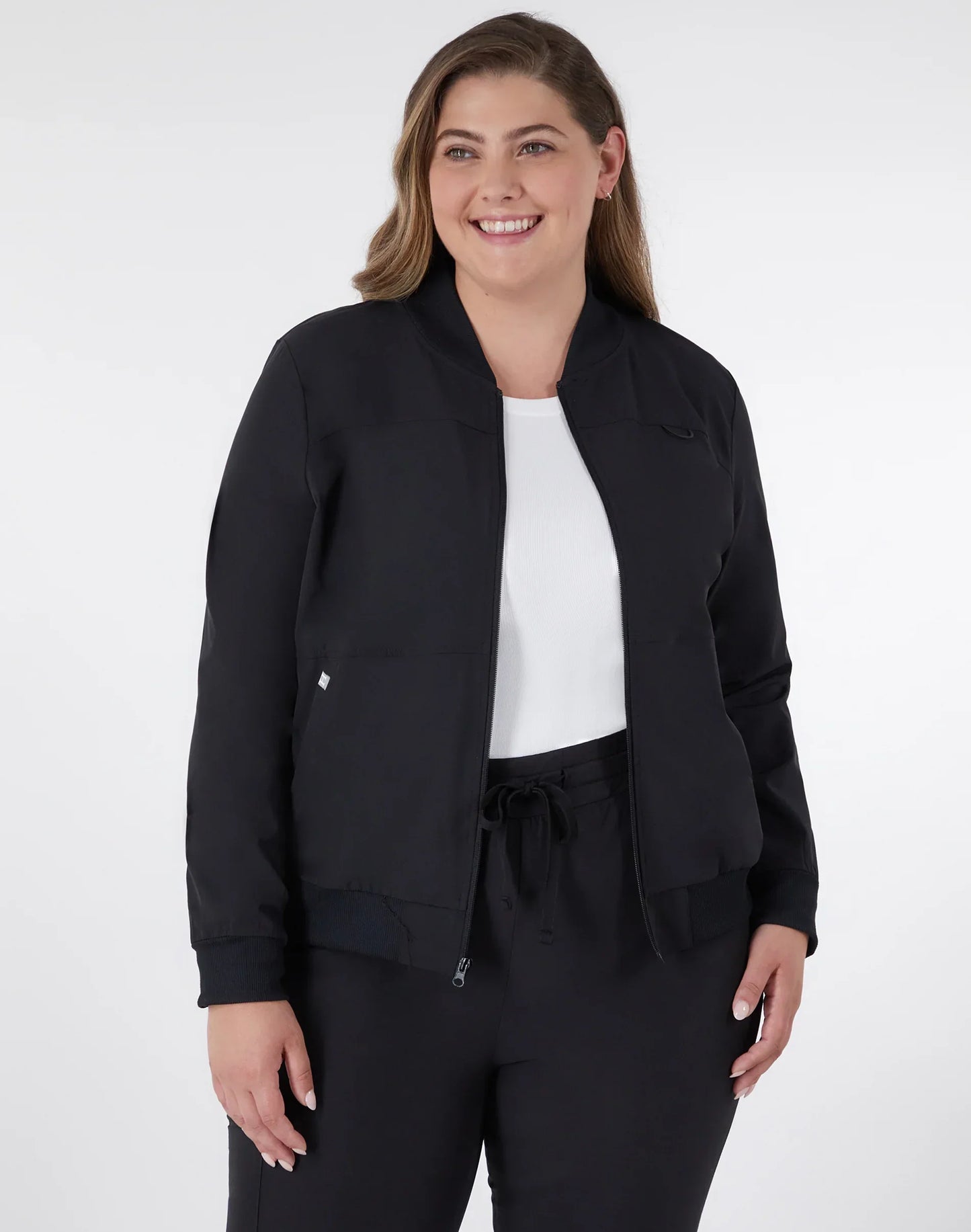 Hanes Comfort Fit Scrubs Women's Scrub Bomber Jacket
