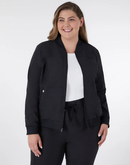 Hanes Comfort Fit Scrubs Women's Scrub Bomber Jacket