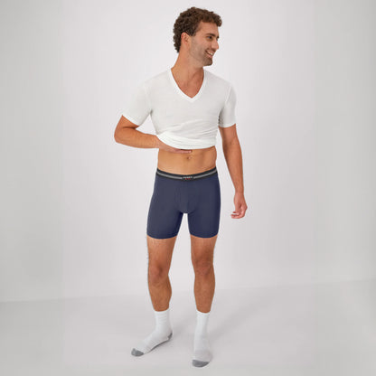 Hanes Perfect Flex Men's Boxer Brief Underwear, Lightweight &amp; Breathable, Navy, 1-Pack