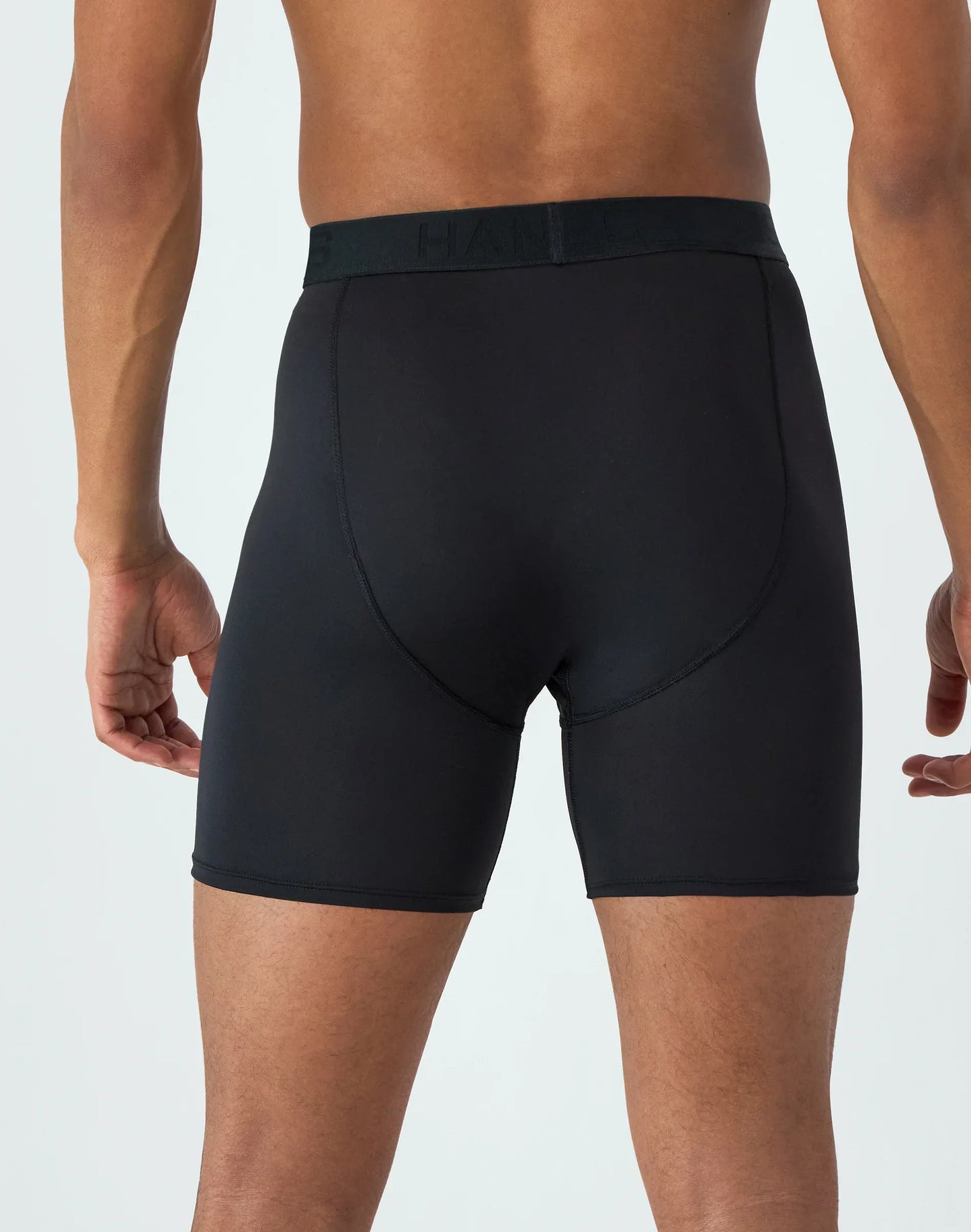 Hanes Ultimate Comfort Sport Men's Performance Stretch Boxer Brief Underwear, Black/Red/Sandalwood, 4-Pack