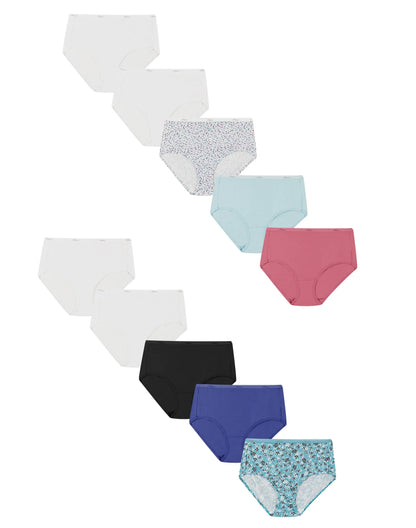 Hanes Women's Cotton Assorted Briefs 10-Pack