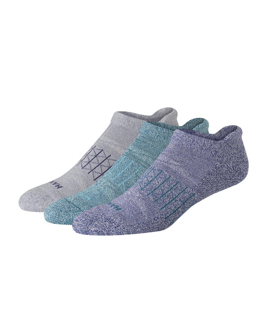 Hanes Absolute Active Men&rsquo;s Cushioned Heel Shield Socks, Shoe Sizes 6-12, 3-Pairs