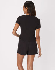 Originals 2-Piece Lounge Set, SuperSoft Cropped Baby Doll Tee & Sleep Shorts Loungewear Set