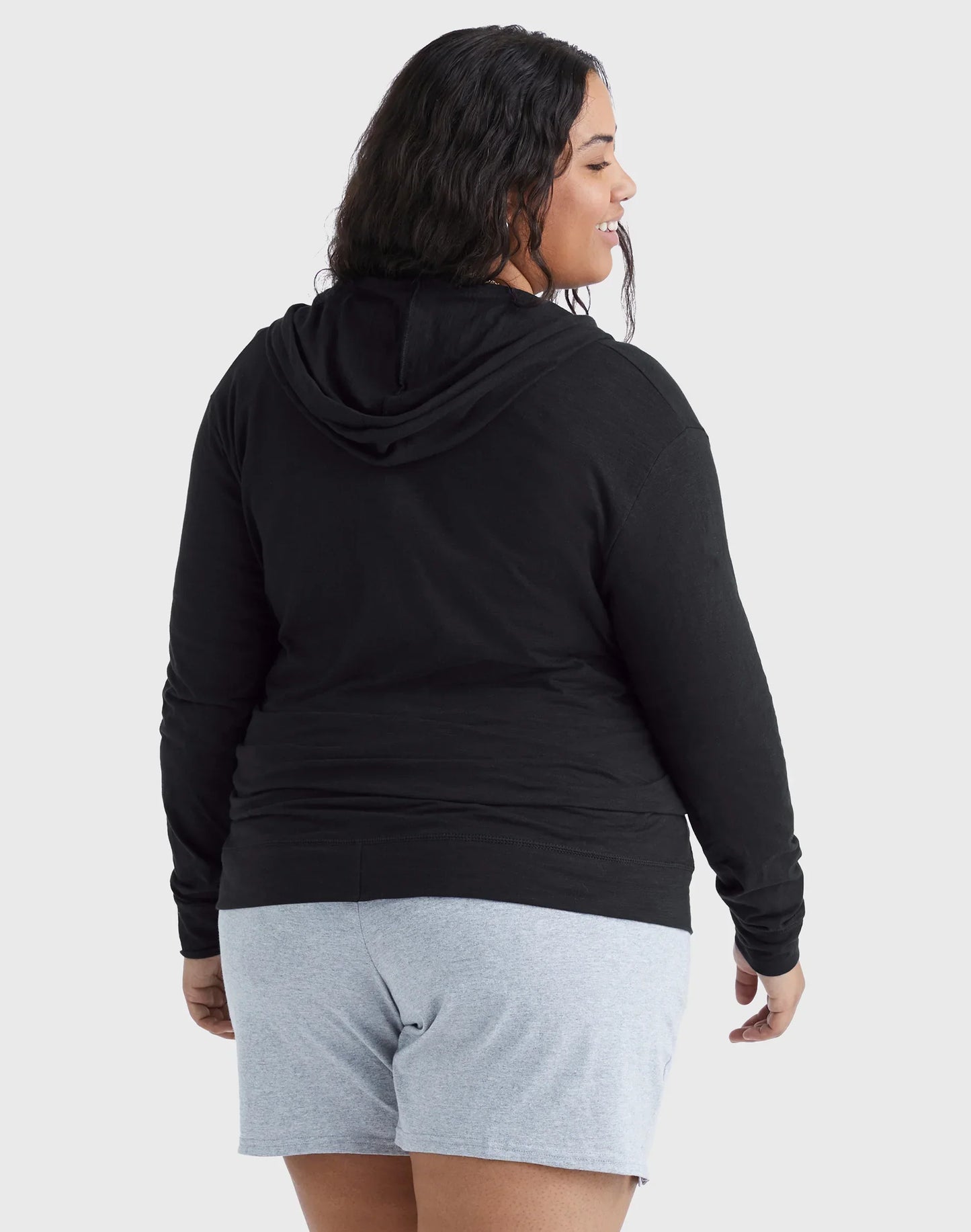 Hanes Just My Size Women's Full-Zip Slub Hoodie (Plus Size)