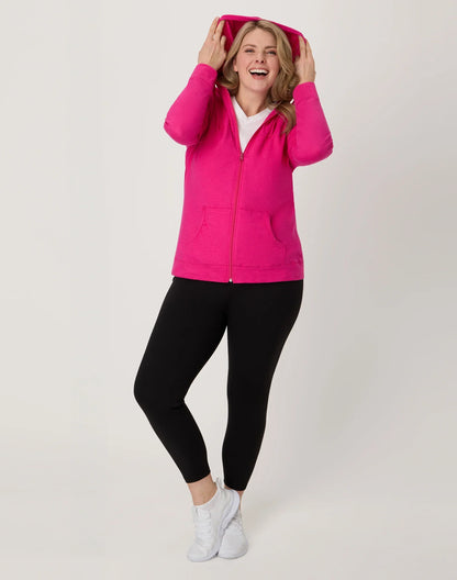 Hanes Women's Slub Jersey Full Zip Hoodie