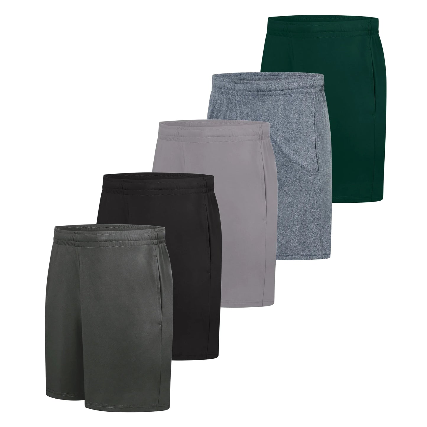 Hanes CoolDRI Men's Shorts, 5-Pack, 7"