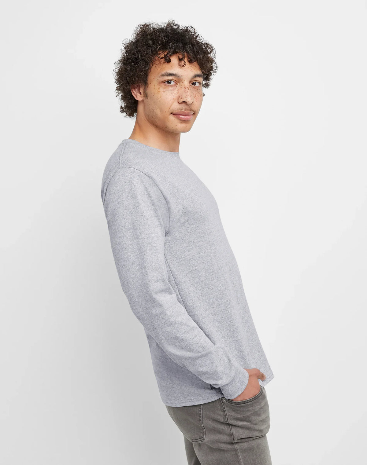 Hanes Essentials Men's Cotton Long Sleeve T-Shirt, 2-Pack