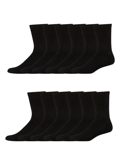 Hanes Men&rsquo;s Cushioned Crew Socks, X-Temp, 12-Pairs