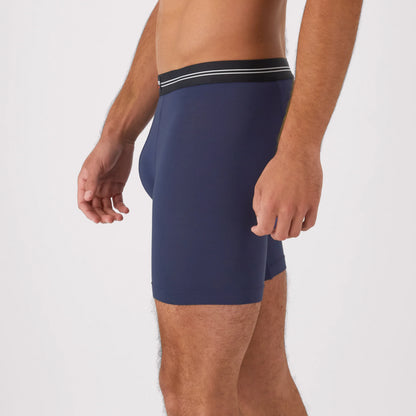 Hanes Perfect Flex Men's Boxer Brief Underwear, Lightweight &amp; Breathable, Navy, 1-Pack