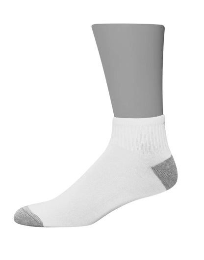 Hanes Men&rsquo;s Cushioned Ankle Socks Pack, 20 Pairs, Moisture Wicking