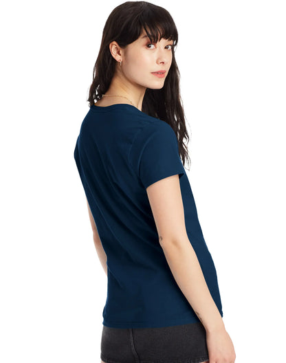 Hanes Perfect-T Women's V-Neck Cotton T-Shirt, Value 2-Pack