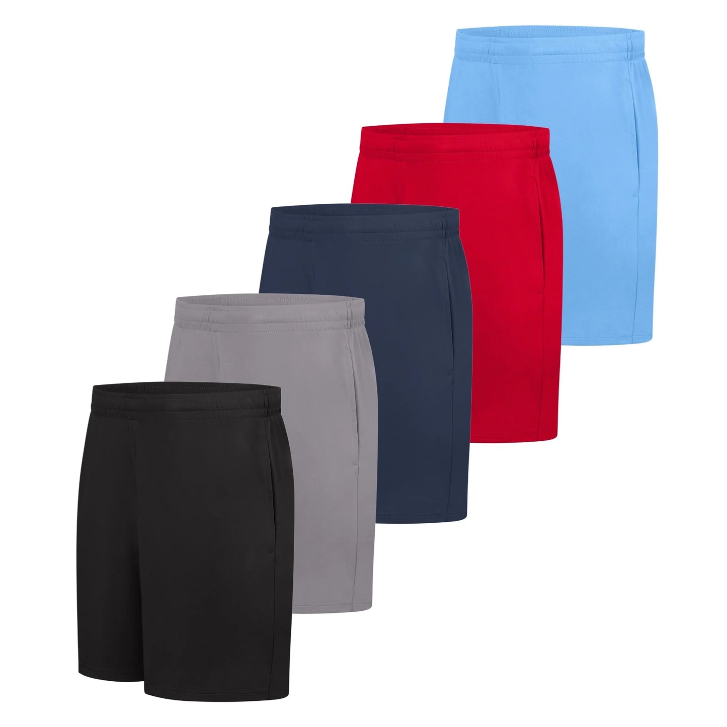 Hanes CoolDRI Men's Shorts, 5-Pack, 7"