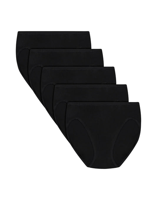 Hanes Ultimate ComfortSoft Women's Underwear High Cut, 5-Pack, Cotton Stretch