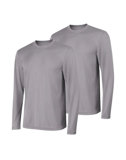 Hanes Sport Cool DRI Men's Performance Long Sleeve T-Shirt, Value 2-Pack