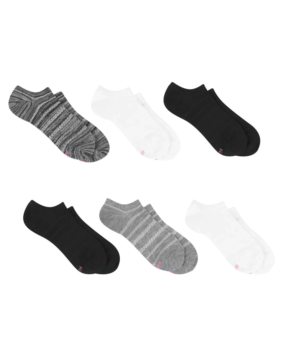 Hanes X-Temp Women's Super No Show Socks, Shoe Sizes 5-9, 6-Pairs