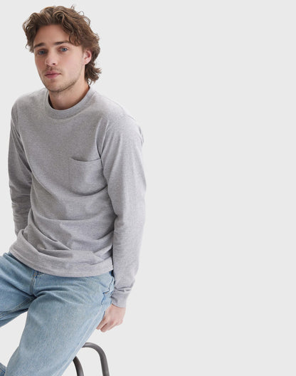 Hanes Authentic Men's Long Sleeve Pocket T-Shirt