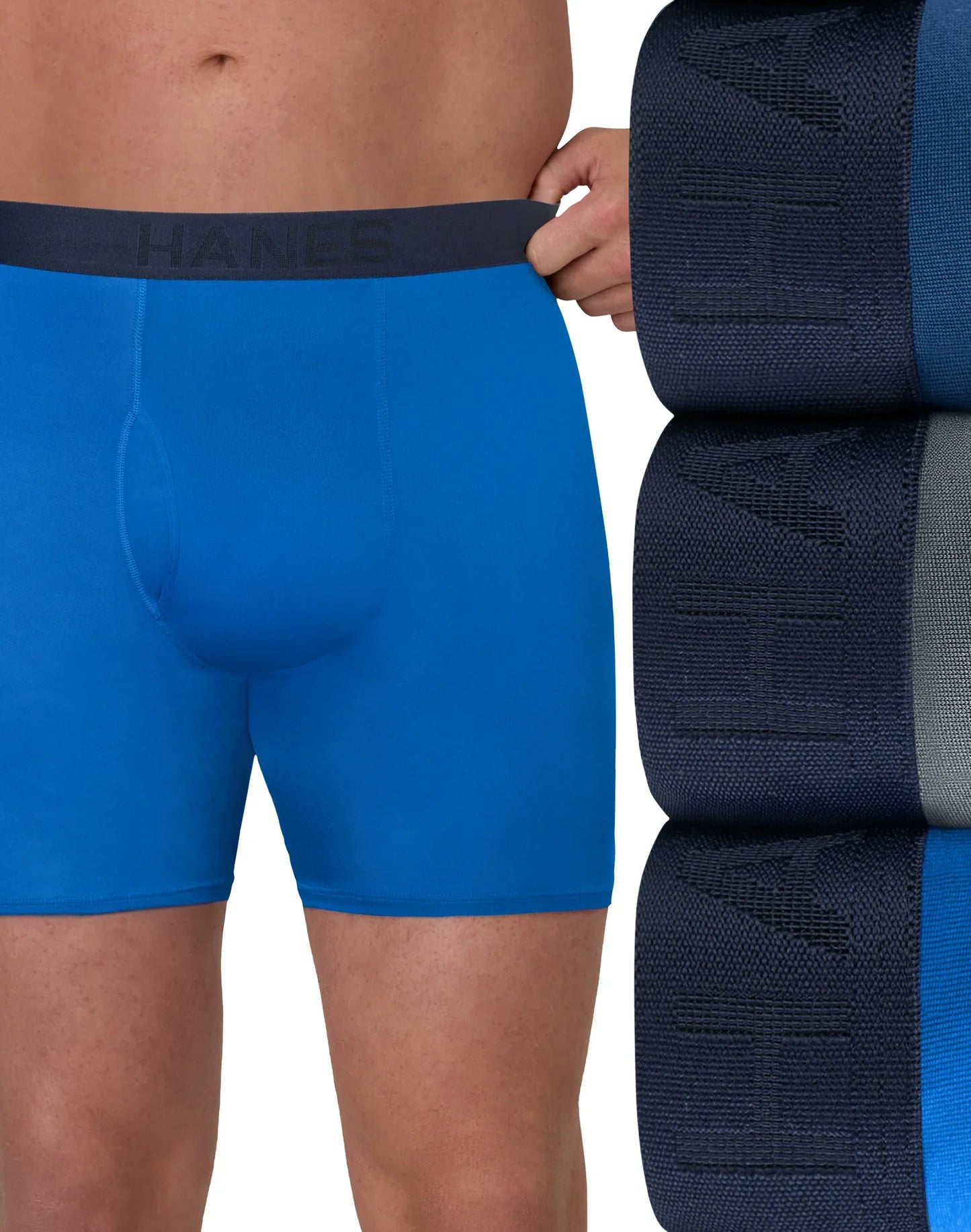 Hanes Men's Underwear Boxer Briefs, 3-Pack, Big Man Ultimate Sport (Big &amp; Tall)