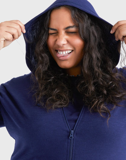 Hanes Just My Size Women's Full-Zip Slub Hoodie (Plus Size)