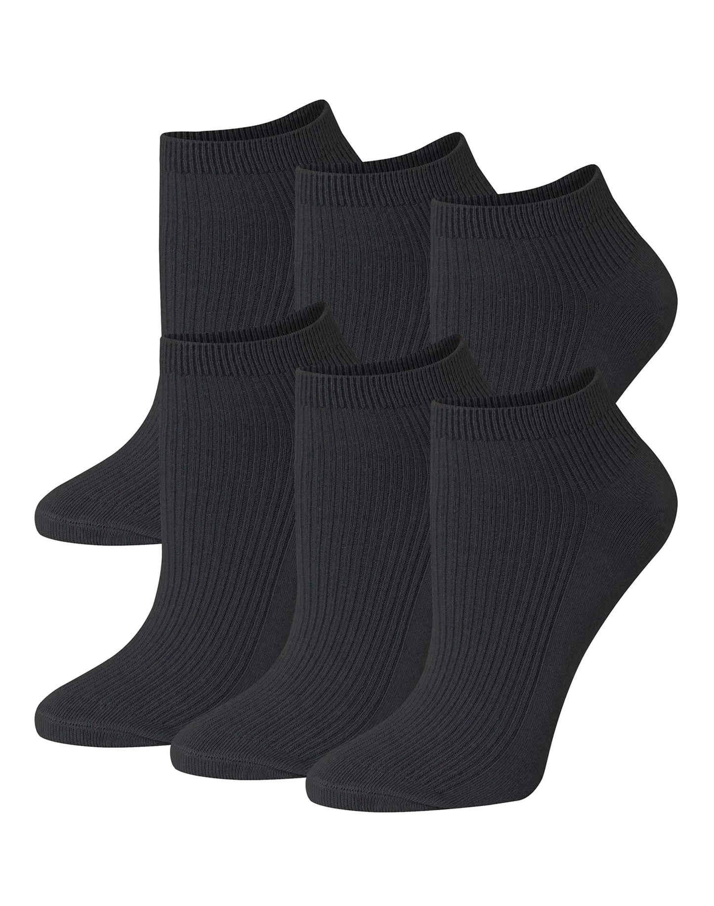 Hanes Originals Women&rsquo;s SuperSoft No Show Socks, 6-Pairs