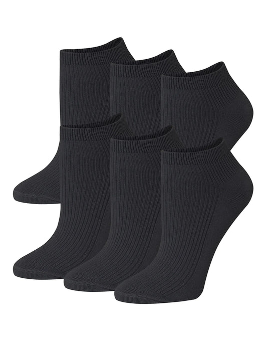 Hanes Originals Women&rsquo;s SuperSoft No Show Socks, 6-Pairs