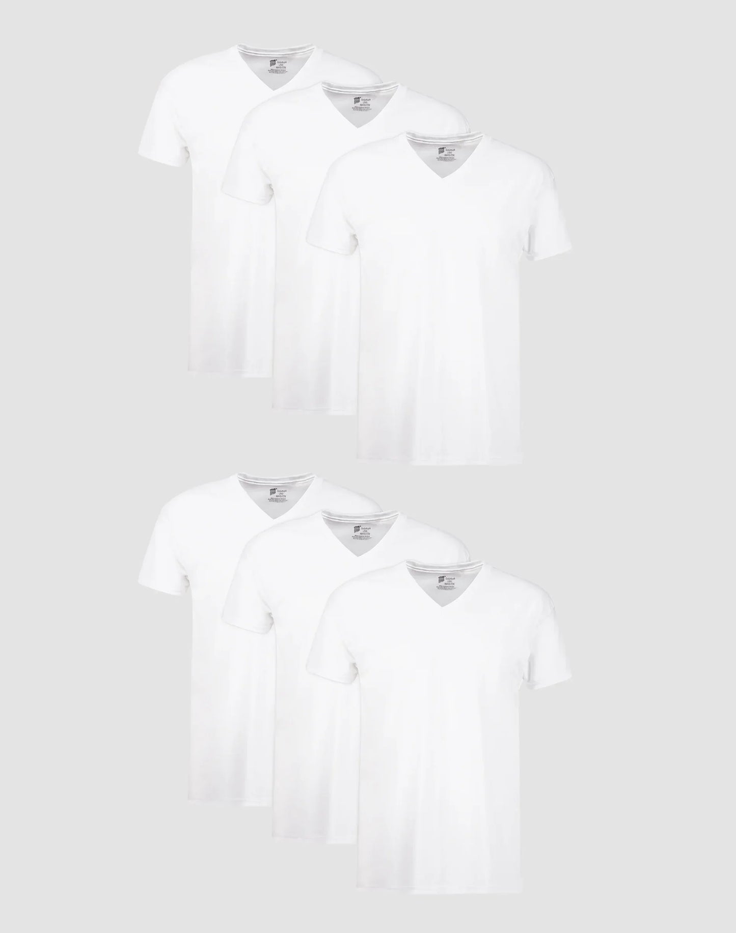 Hanes Men's Undershirt Pack, V-Neck, Moisture-Wicking Cotton with Odor Control, 6-Pack