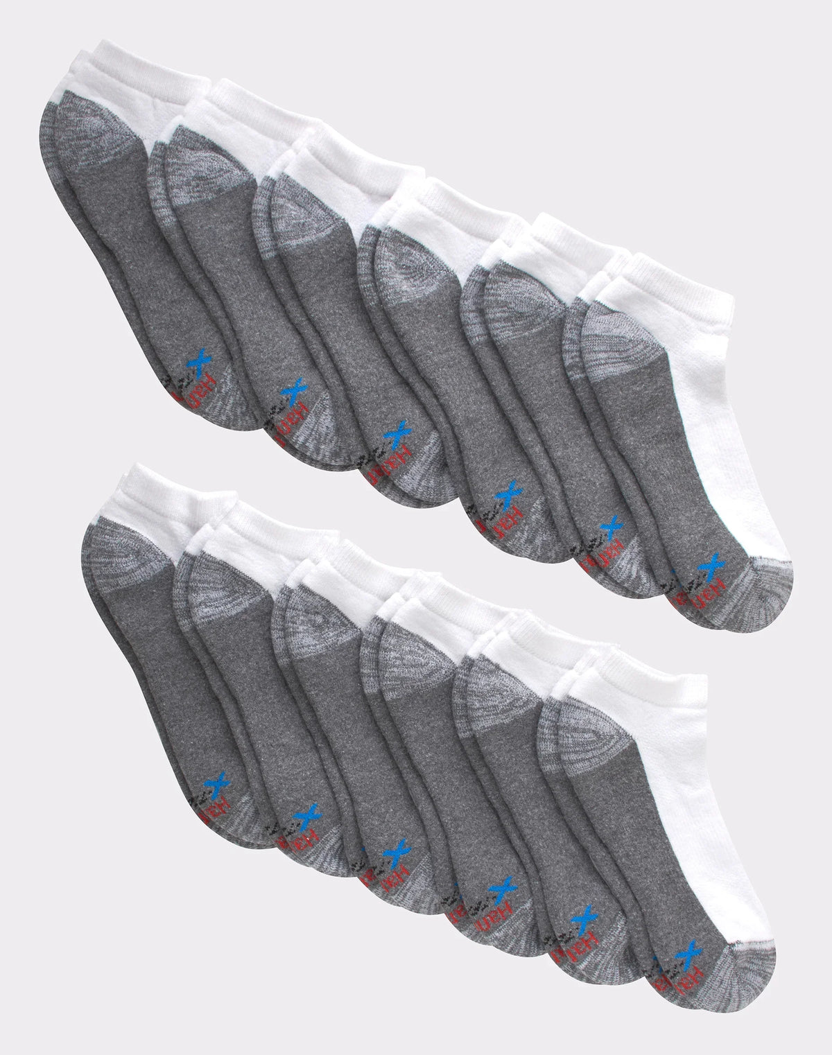 Hanes X-Temp Men's Cushioned Low Cut Socks, 12-Pairs
