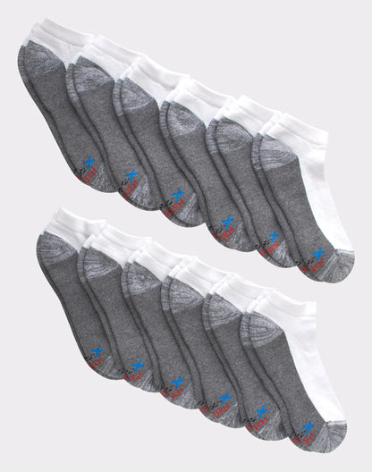 Hanes X-Temp Men's Cushioned Low Cut Socks, 12-Pairs