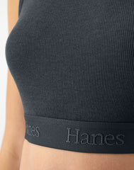 Hanes Originals Women's SuperSoft Comfywear Rib Banded Crop Top