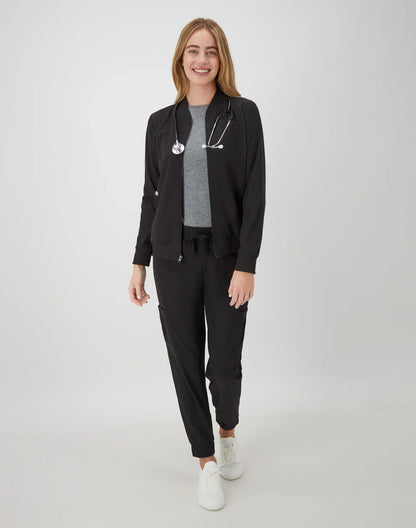 Hanes Comfort Fit Scrubs Women's Scrub Bomber Jacket