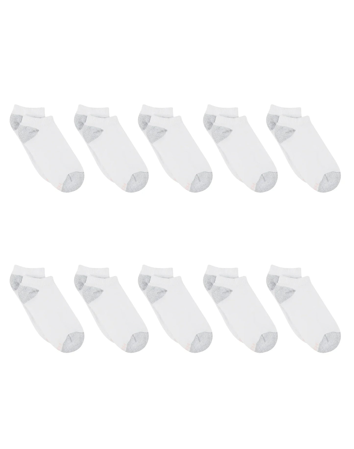 Hanes Women's No Show Socks, Cushioned, Extended Sizes, 10-Pairs