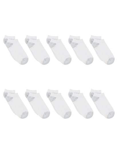 Hanes Women's No Show Socks, Cushioned, Extended Sizes, 10-Pairs