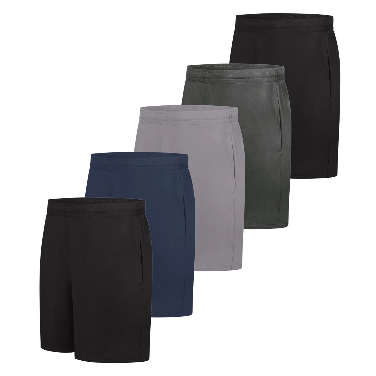 Hanes CoolDRI Men's Shorts, 5-Pack, 7"