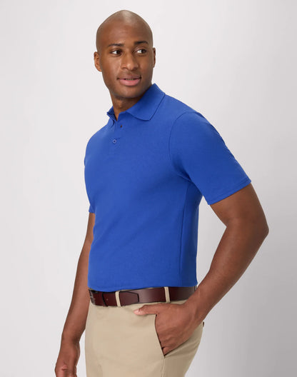 Hanes Men's Pique Polo Shirt (Big &amp; Tall Sizes Available)