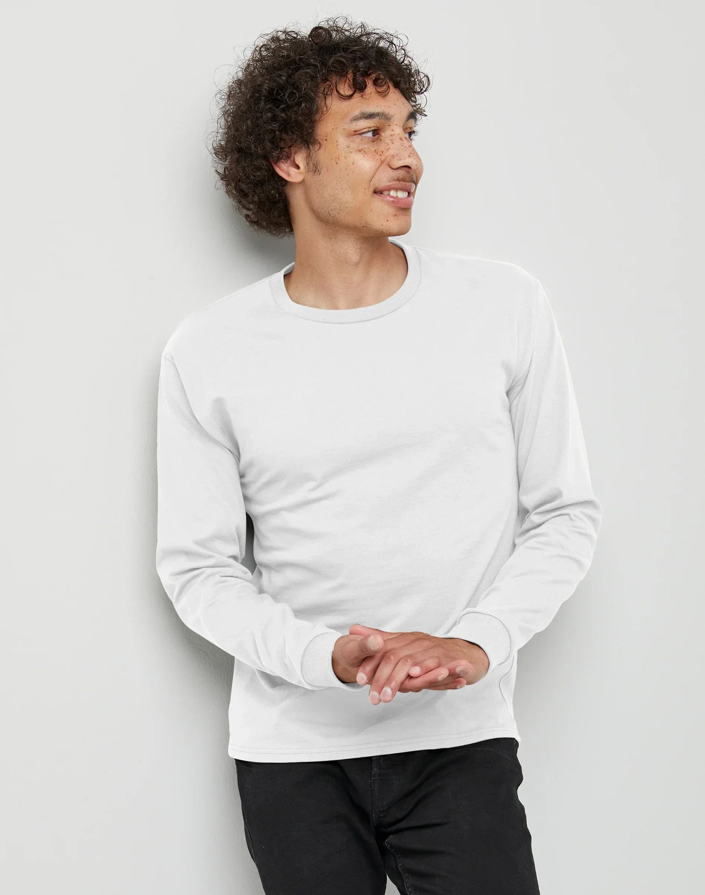 Hanes Essentials Men's Cotton Long Sleeve T-Shirt, 2-Pack