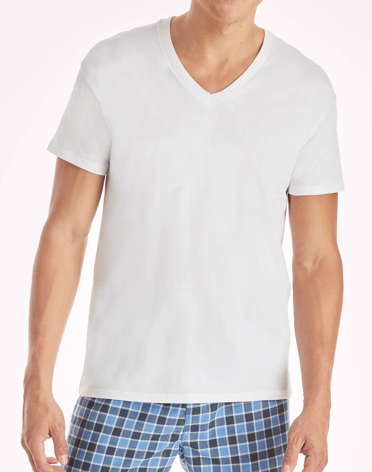 Hanes Men's White V-Neck Undershirt Super Value Pack, Moisture-Wicking Cotton, 10-Pack