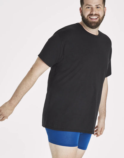 Hanes Ultimate Cotton Big Men&rsquo;s T-Shirt Pack, Black/Grey, 4-Pack, (Big &amp; Tall Sizes)