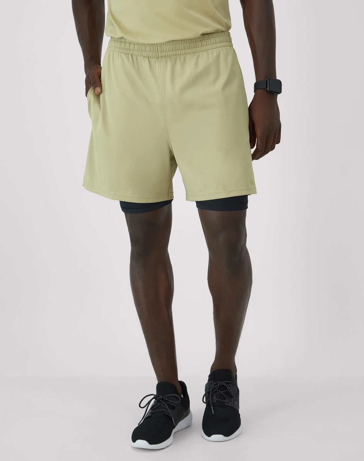 Hanes Moves Men's 2-in-1 Gym Shorts, 5" Inseam