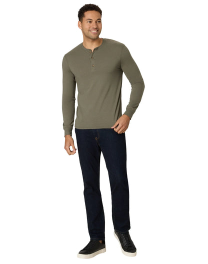 Hanes Originals Men's Long Sleeve Henley T-Shirt