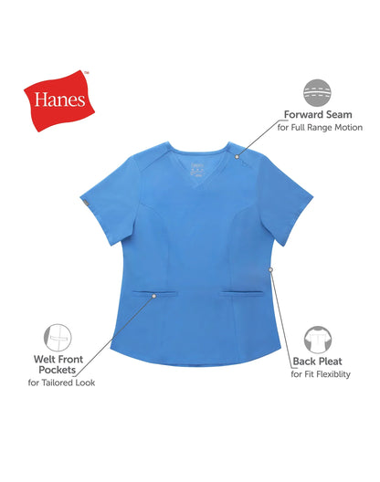 Hanes Comfort Fit Scrubs Women&rsquo;s V-Neck Scrub Top