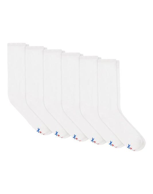 Hanes Performance Men's Cushioned Big &amp; Tall Crew Socks, 6-Pairs