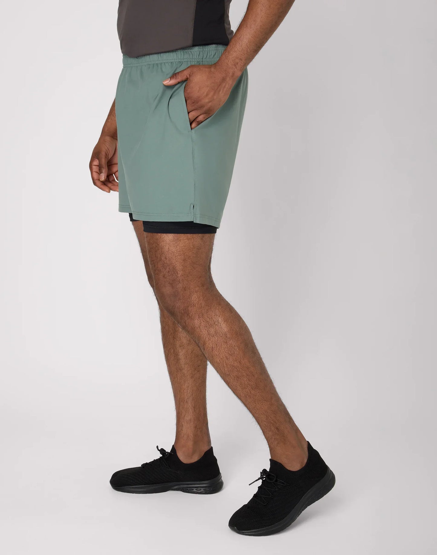 Hanes Moves Men's 2-in-1 Gym Shorts, 5" Inseam