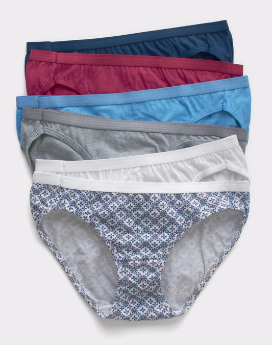 Hanes Ultimate Women's Breathable Cotton Bikini Underwear, 6-Pack