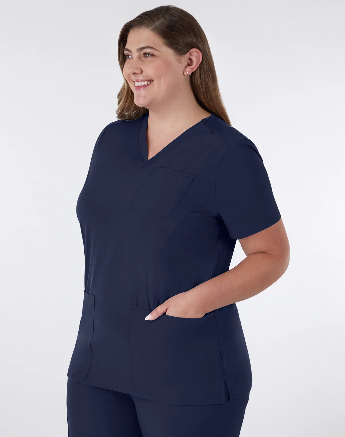 Hanes Comfort Fit Scrubs Women's Rib Back Scrub Top
