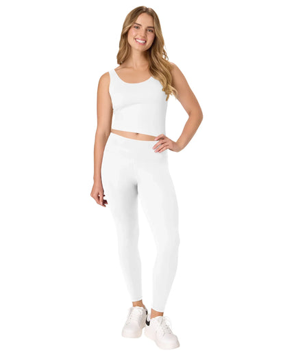 Hanes CoolDRI Women's Crop Tank with Built-in Shelf Bra, 3-Pack