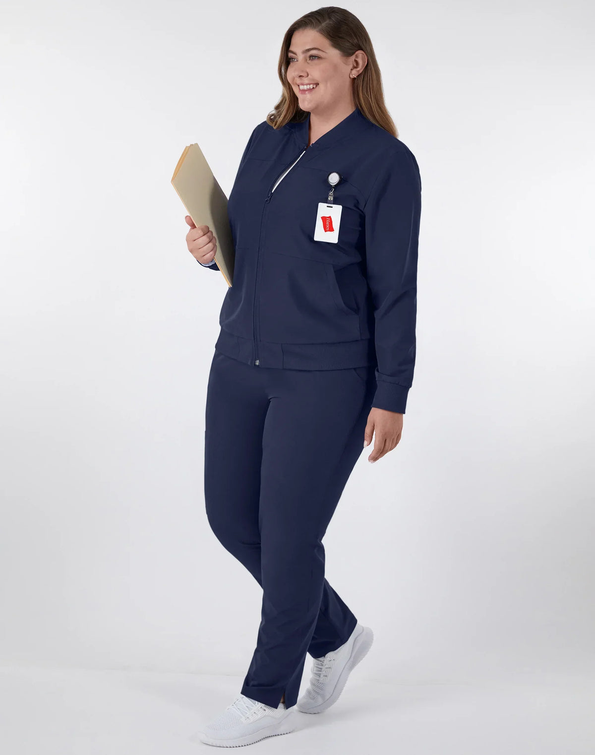 Hanes Comfort Fit Scrubs Women's Scrub Bomber Jacket