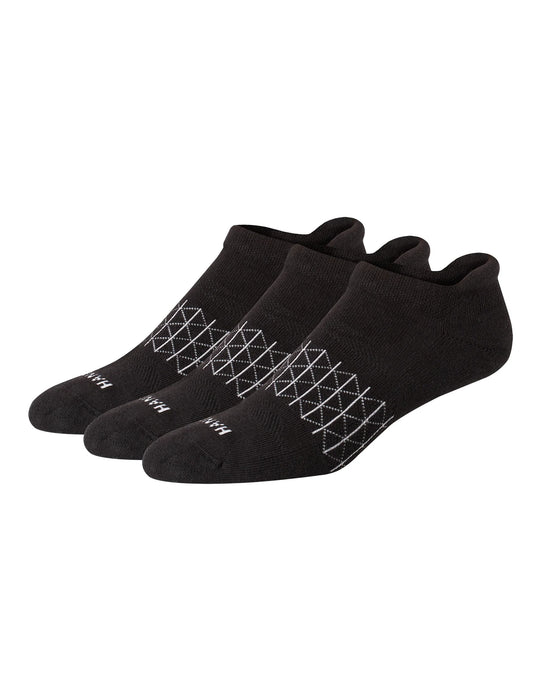 Hanes Absolute Active Men&rsquo;s Cushioned Heel Shield Socks, Shoe Sizes 6-12, 3-Pairs