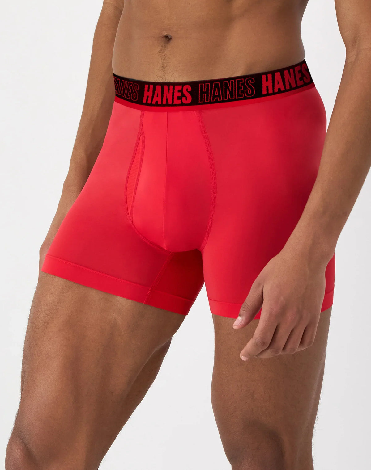 Hanes Moves Ultimate Men's Anti-Chafe Trunk Underwear, Total Support Pouch, X-Temp, 4-Pack, 4"