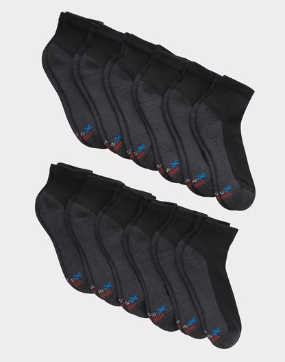 Hanes Men's X-Temp Cushioned Ankle Socks, 12-Pairs
