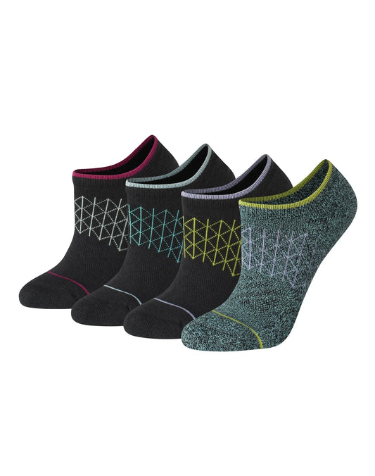 Hanes Absolute Comfort Women's Super No Show Socks Pack, 4-Pairs