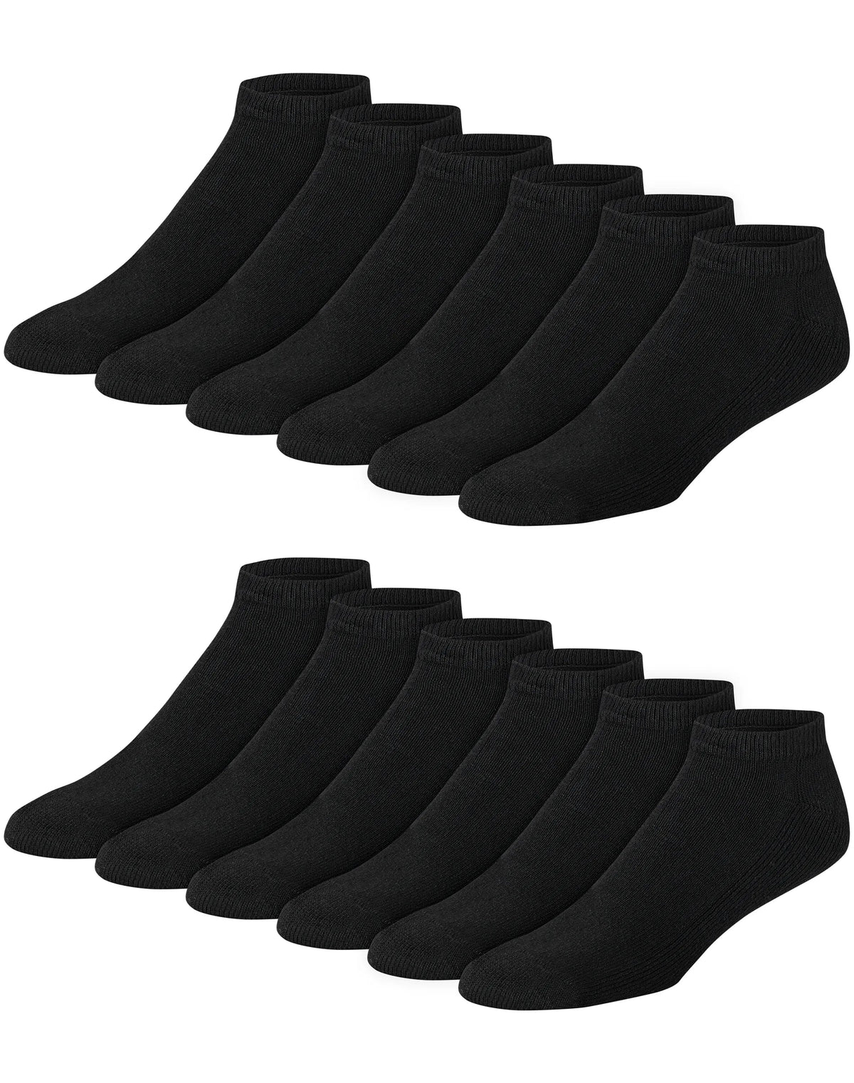 Hanes Double Tough Men's Low Cut Socks, Shoe Sizes 6-12, 12-Pairs
